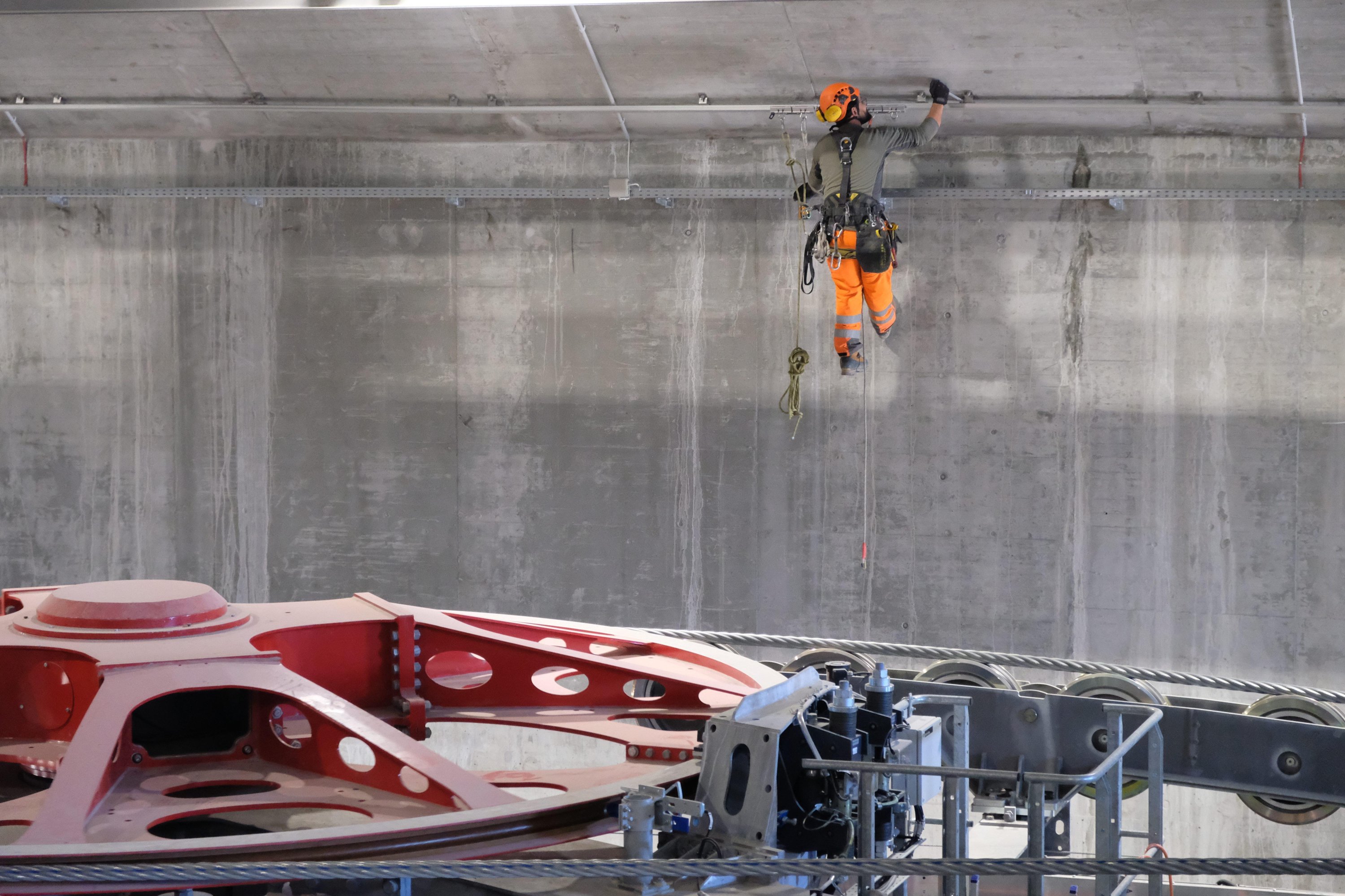 Montage einer Laufschiene  – Toprope